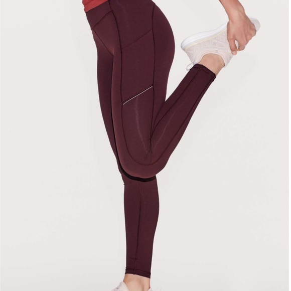 Dark Adobe/Maroon Lululemon Speed Up Tight (Full-On Luxtreme 28") - Picture 1 of 9
